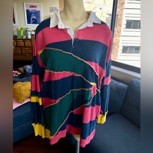 BDG rugby style long sleeve polo